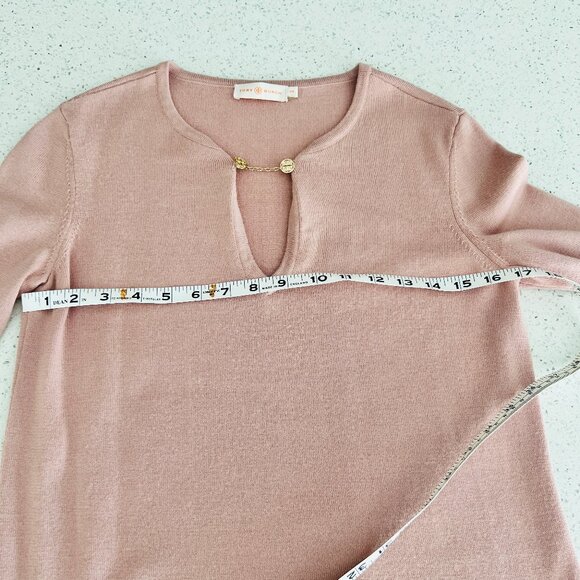 Tory Burch pink merion wool Tunic sweater, size S - Picture 8 of 8